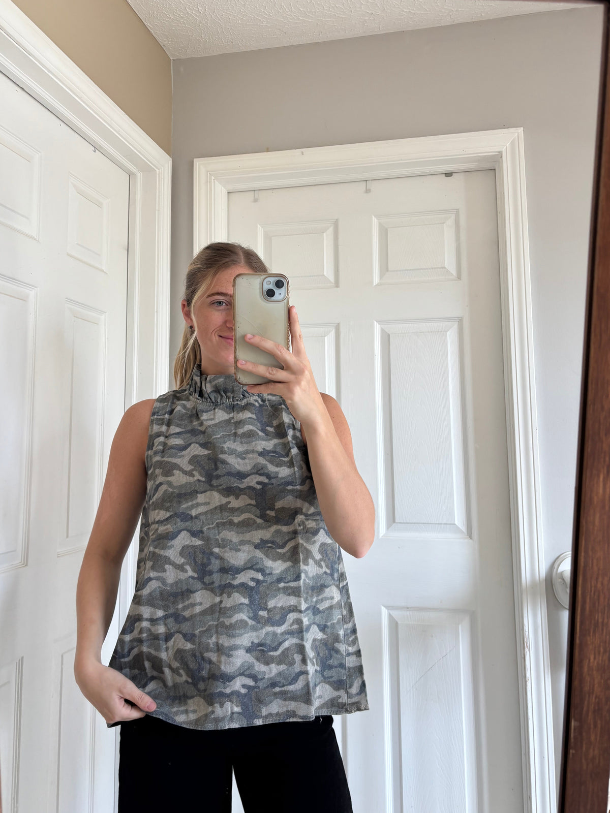 Camo Sleeveless Top