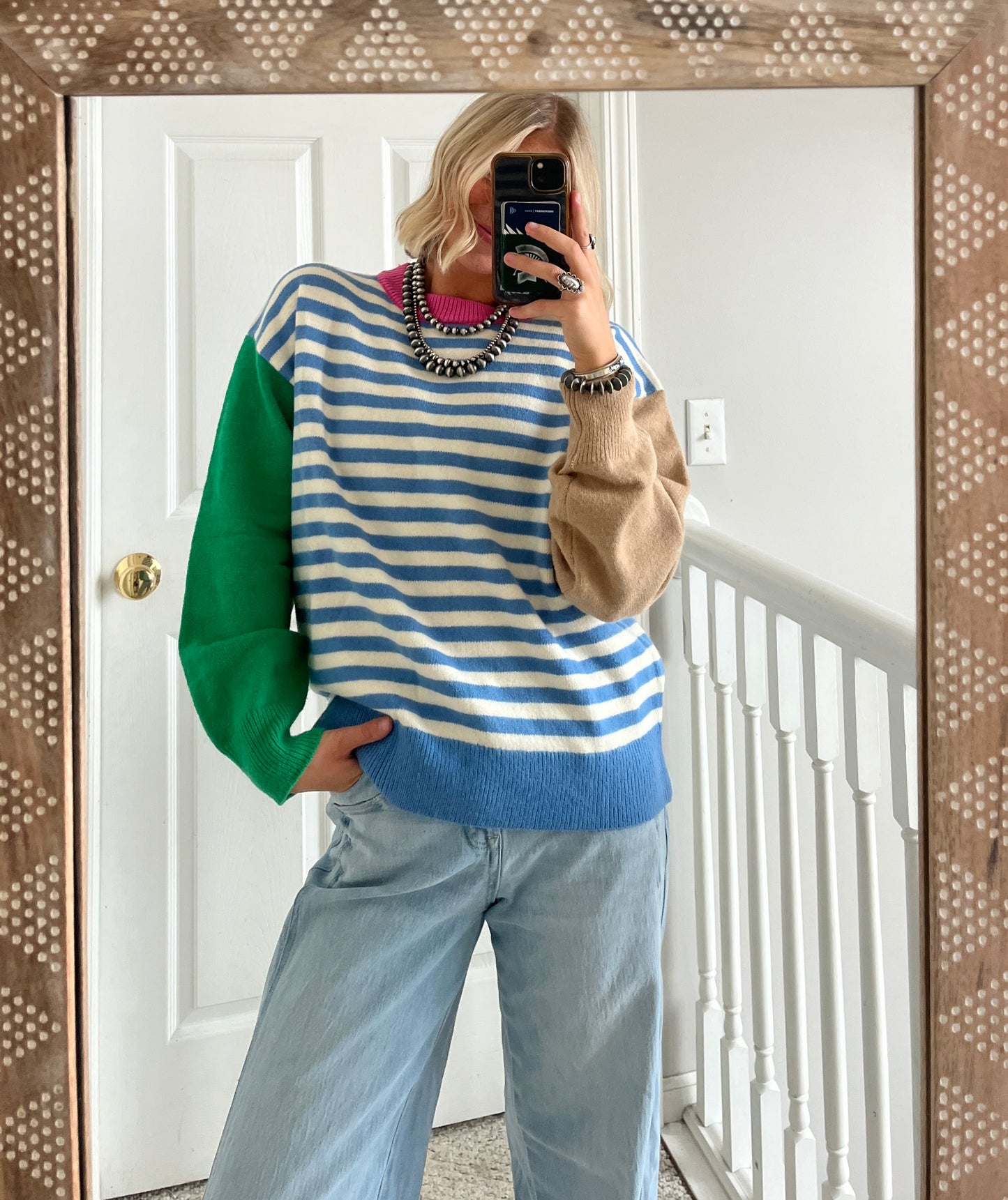Colorblock Striped Sweater