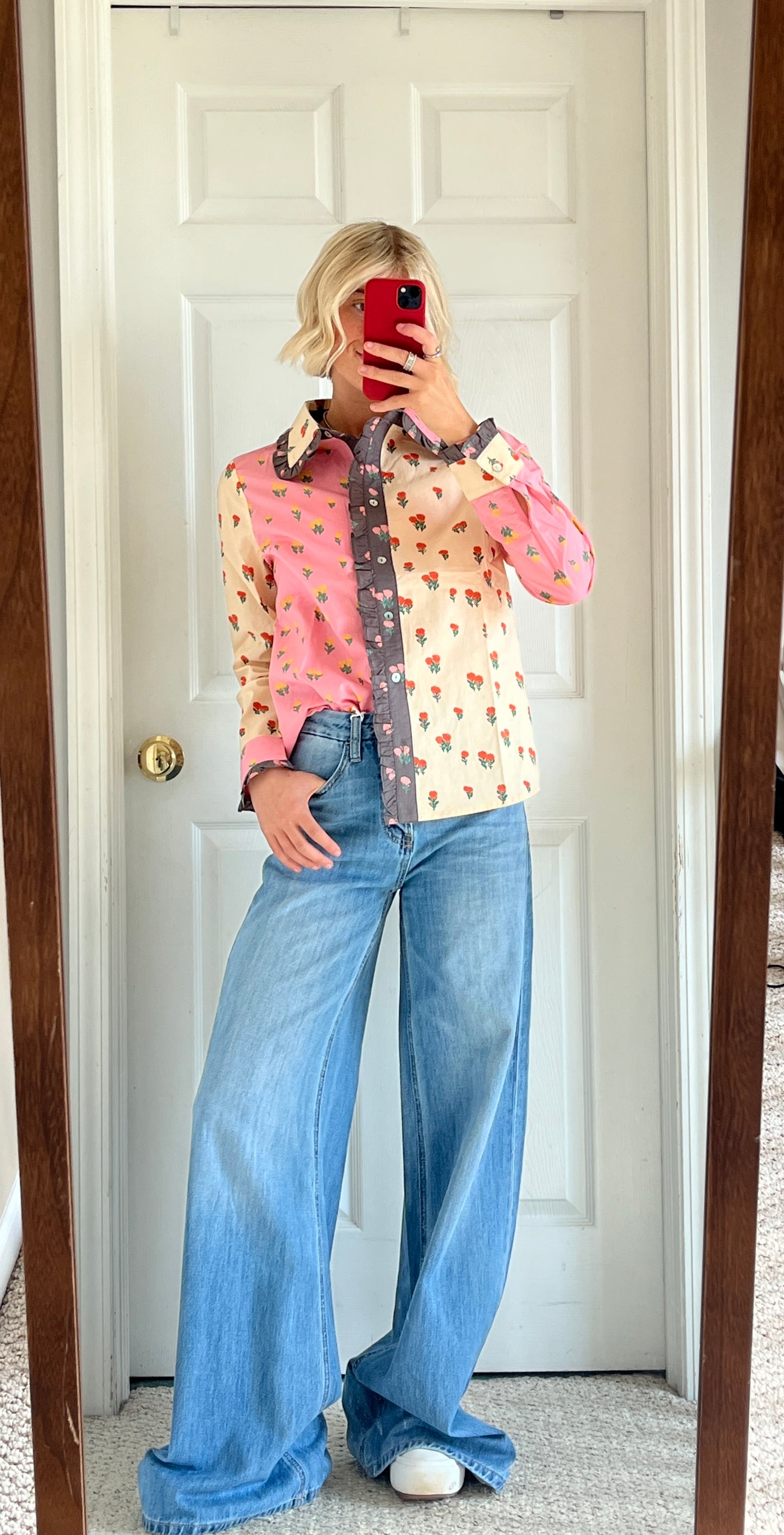 Floral Block Buttonup