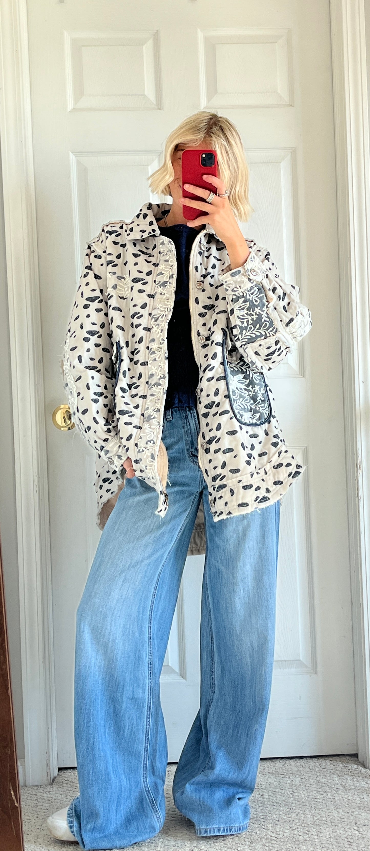 Lace Patch Quilted Jacket