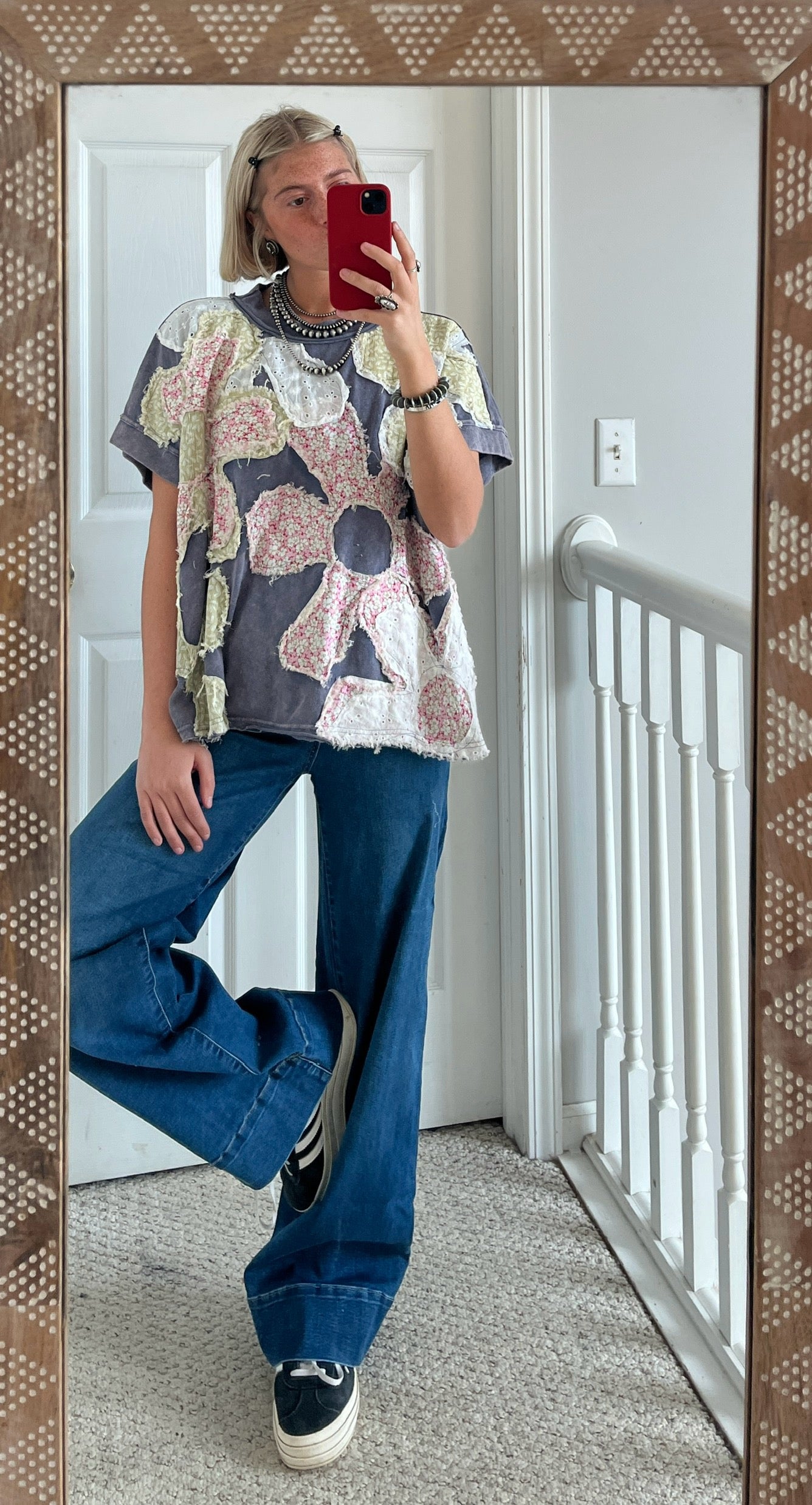 Floral Patchwork Oversized Tee