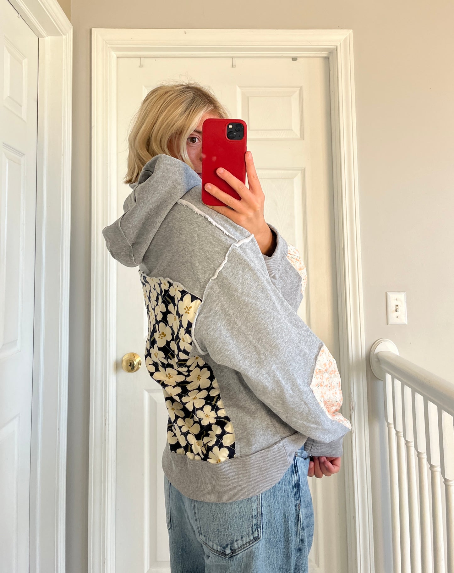Contrast Floral Sweatshirt