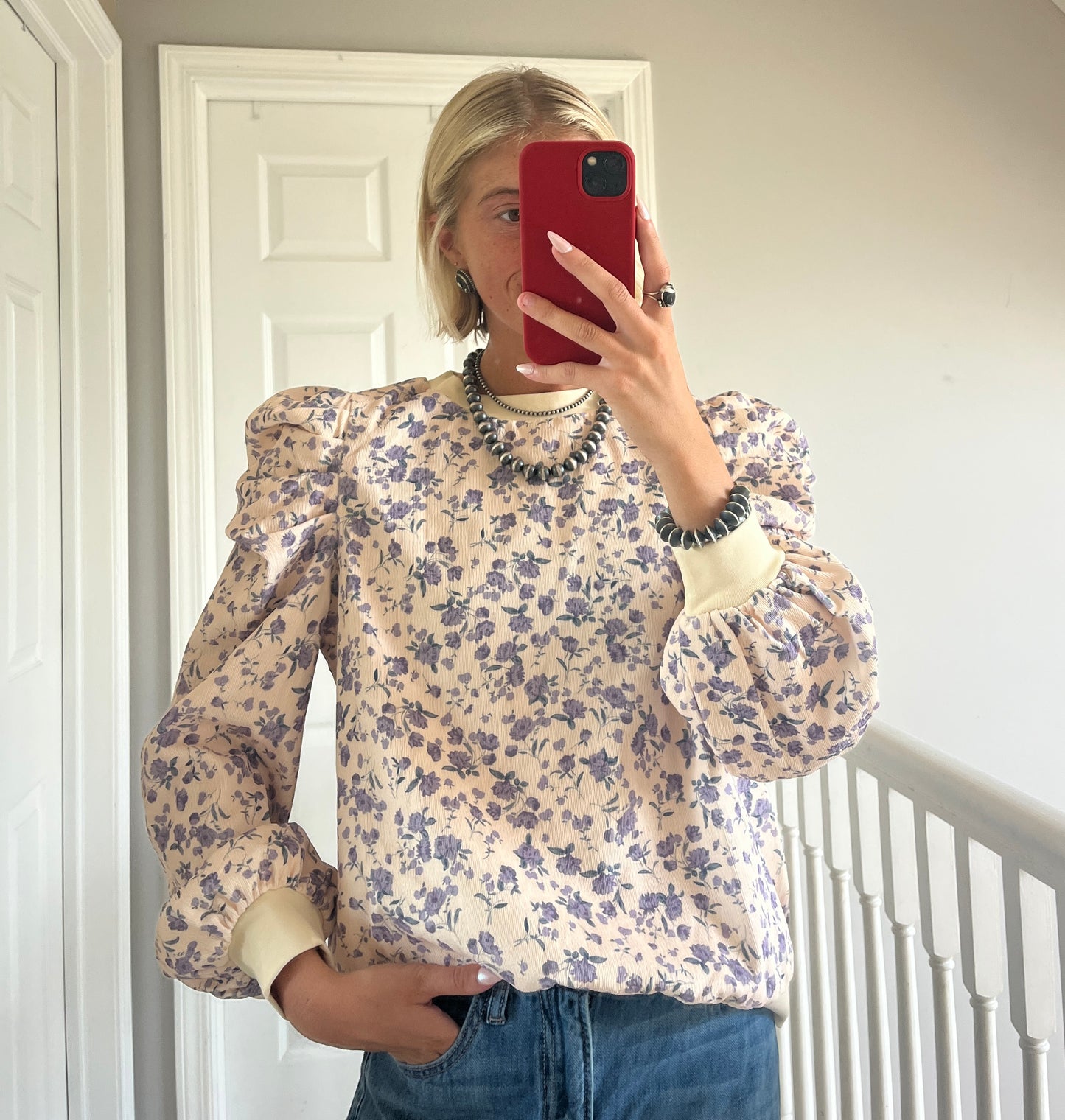 Floral Corduroy Top