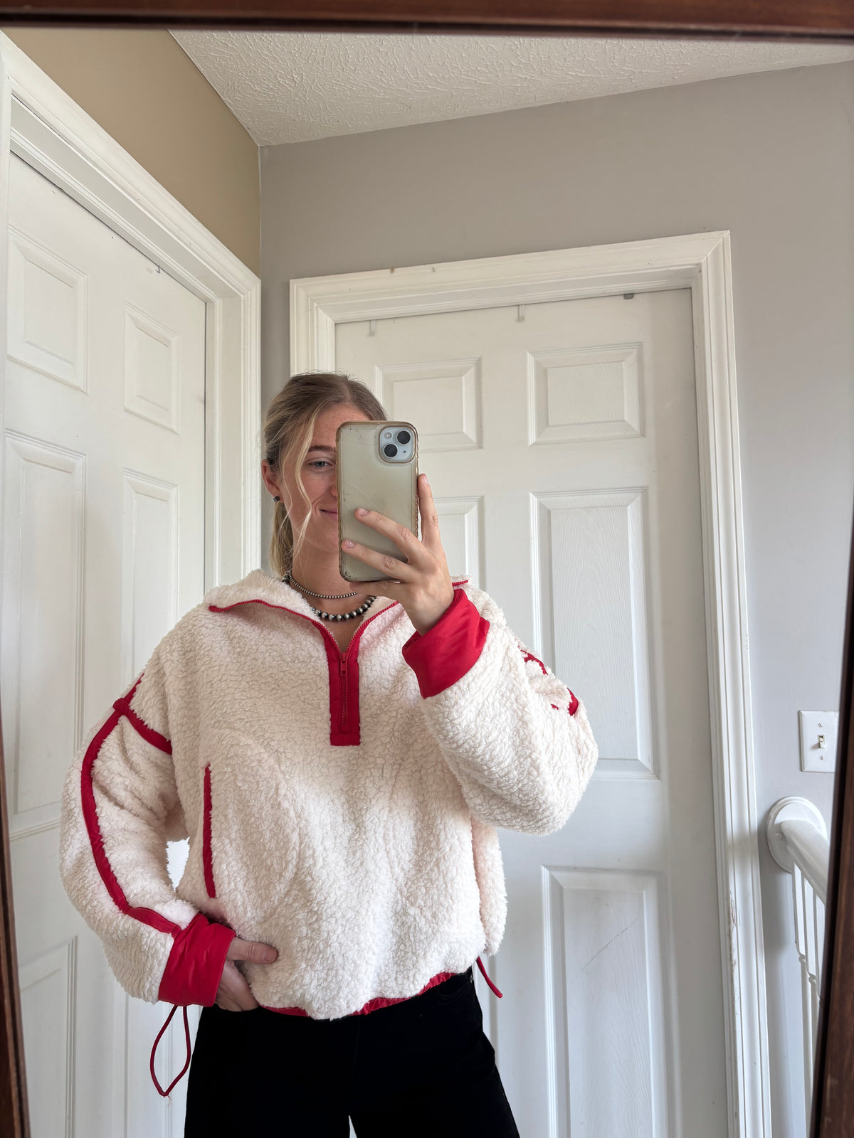 Red Trim 1/2 Zip