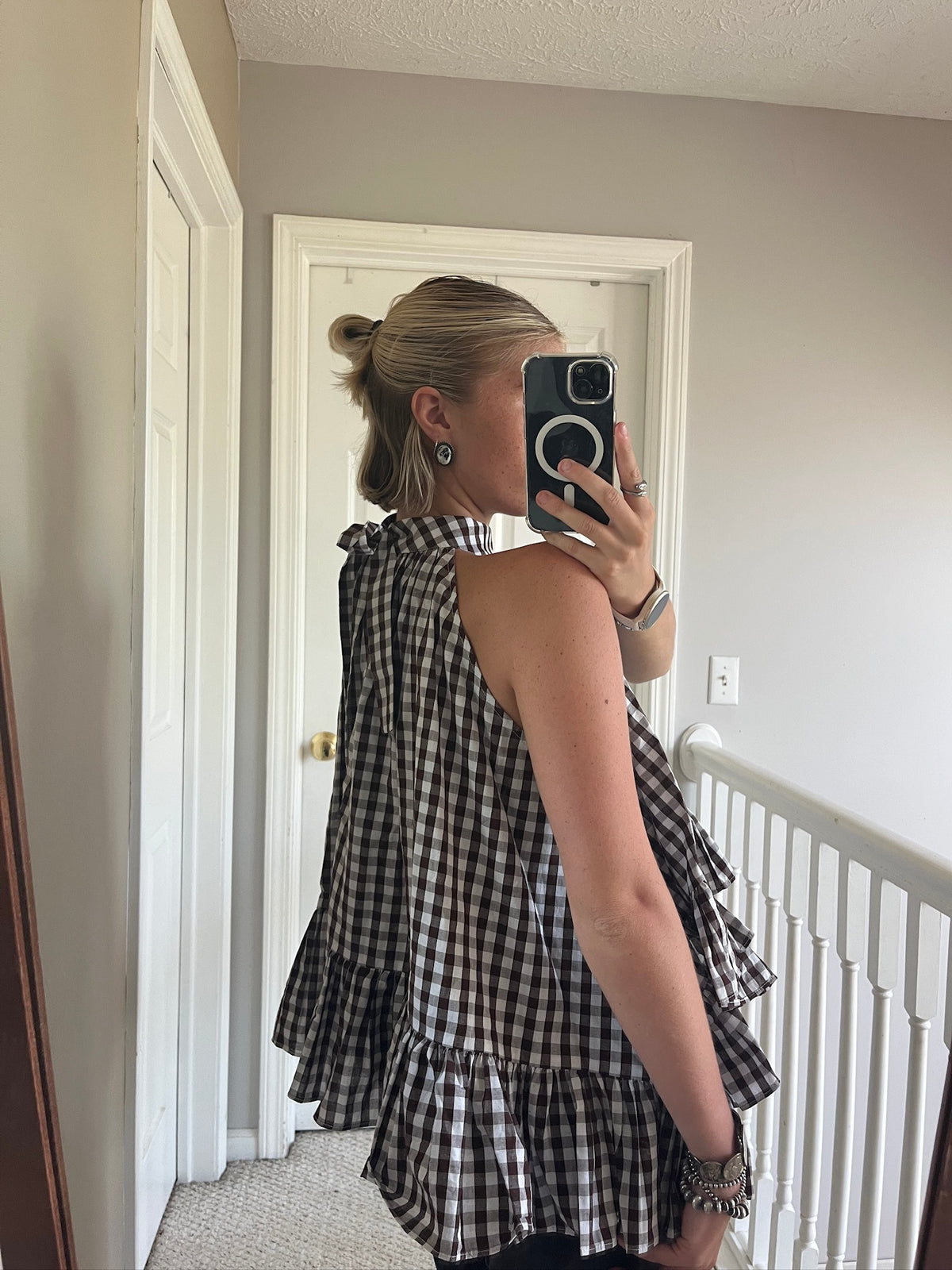 Gingham Halter Top