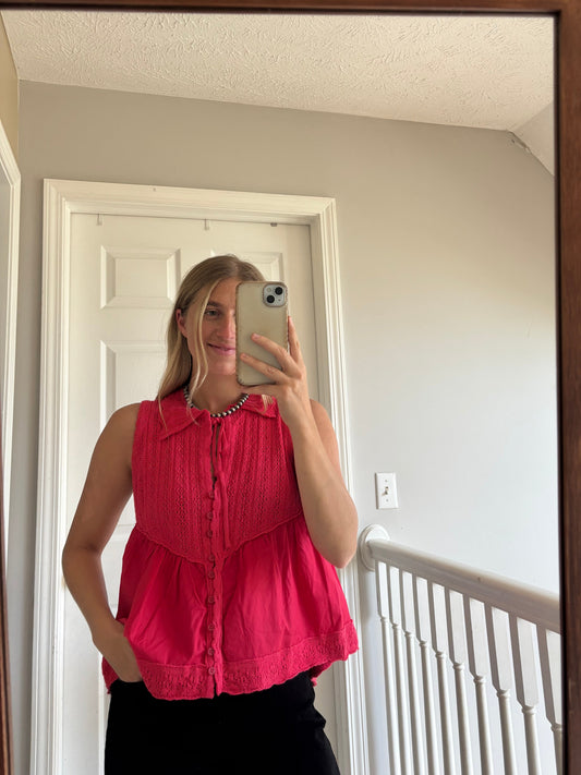 Red Knit Tank