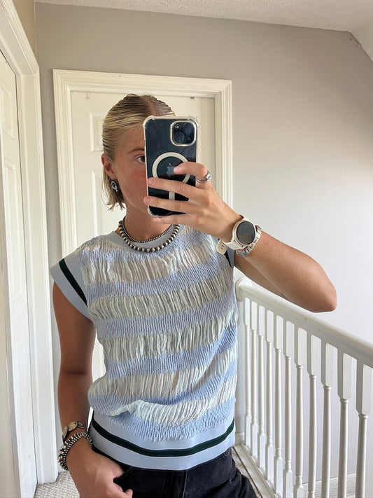 Blue Stripe Top