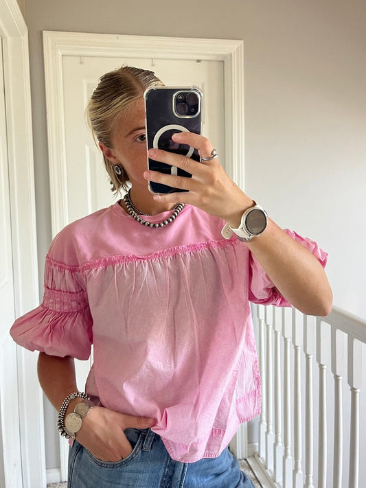 Pink Mineral Wash Top