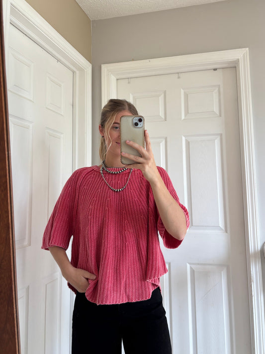 Red Sweater Top