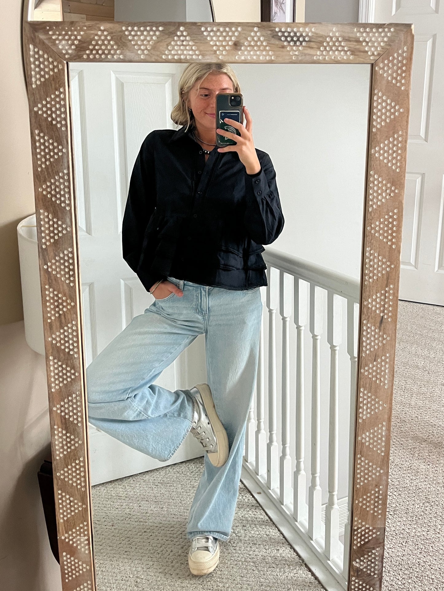 Ruffle Button Down Top