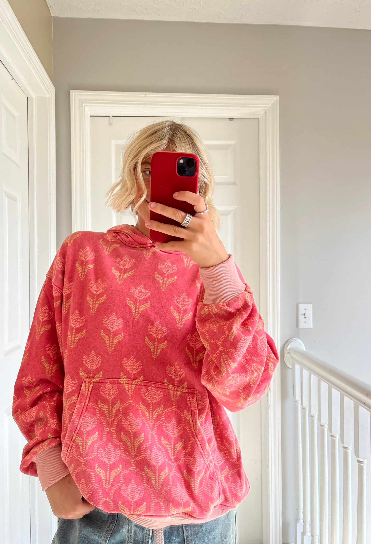 Floral Printed Hoodie