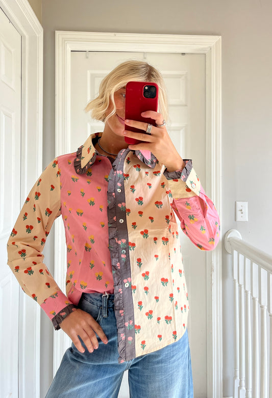 Floral Block Buttonup