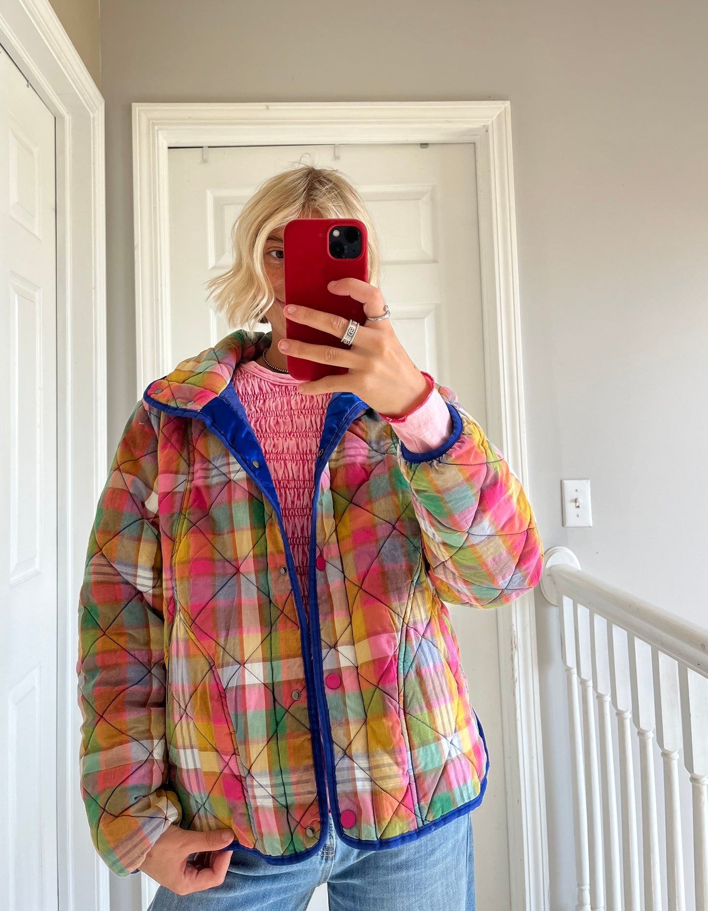 Plaid Quilted Jacket