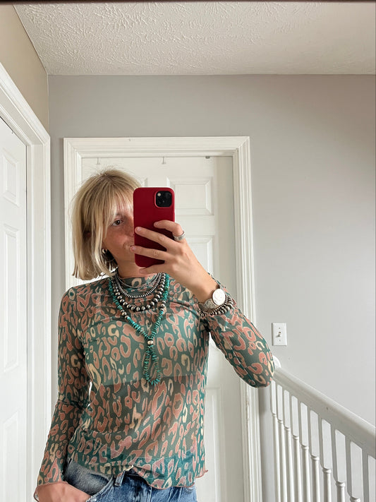 Sheer Leopard Top