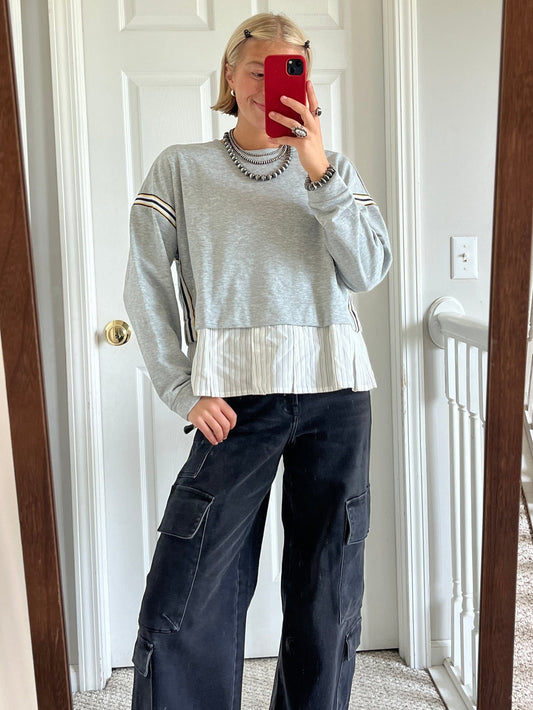 Grey Layered Pullover