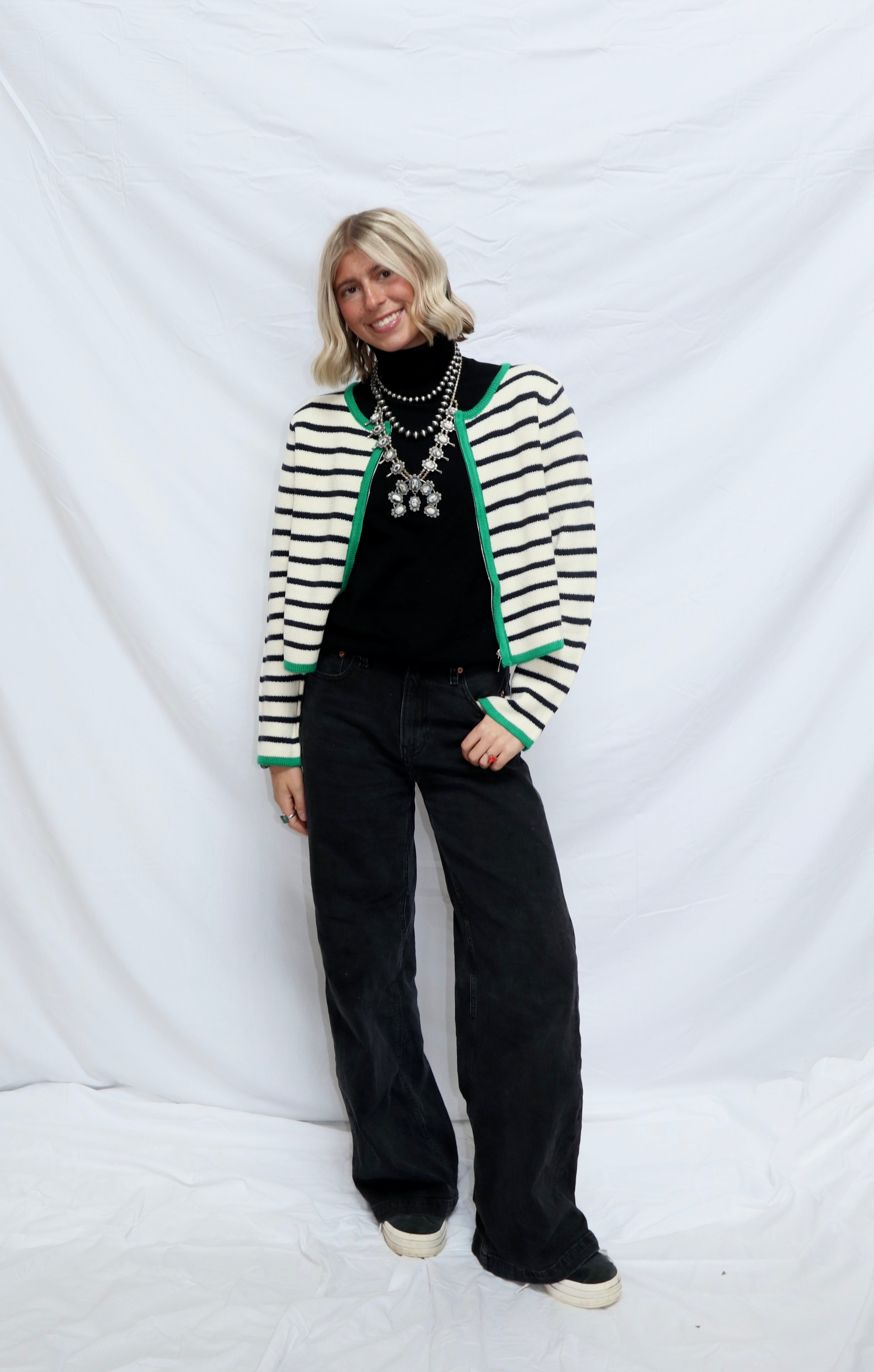 トップス Speckle Stripe Zip Up Cardigan Supreme Speckle Stripe Zip Up Cardigan (FW24) - $178