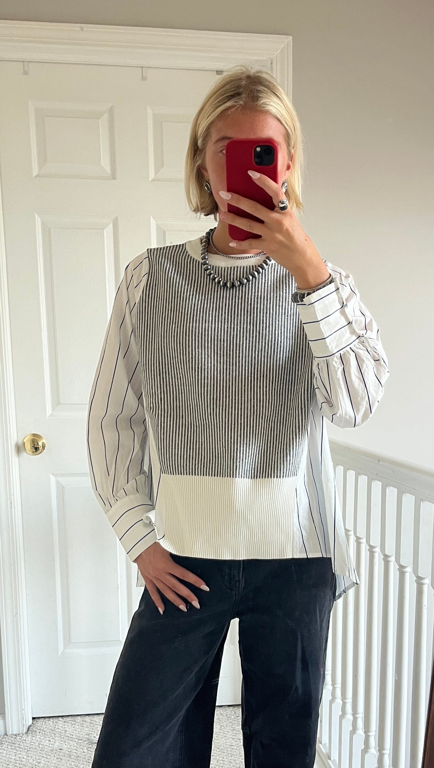 Color Block Long Sleeve Top