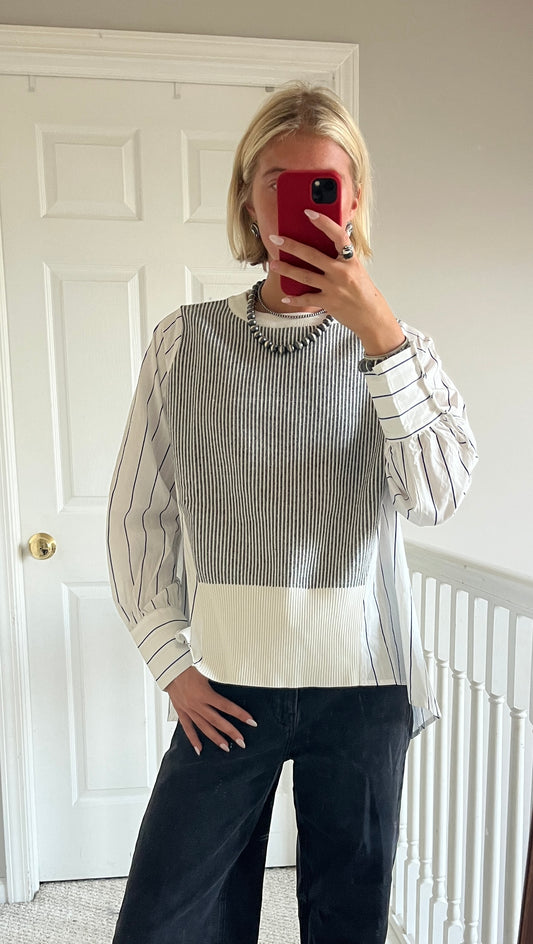 Color Block Long Sleeve Top